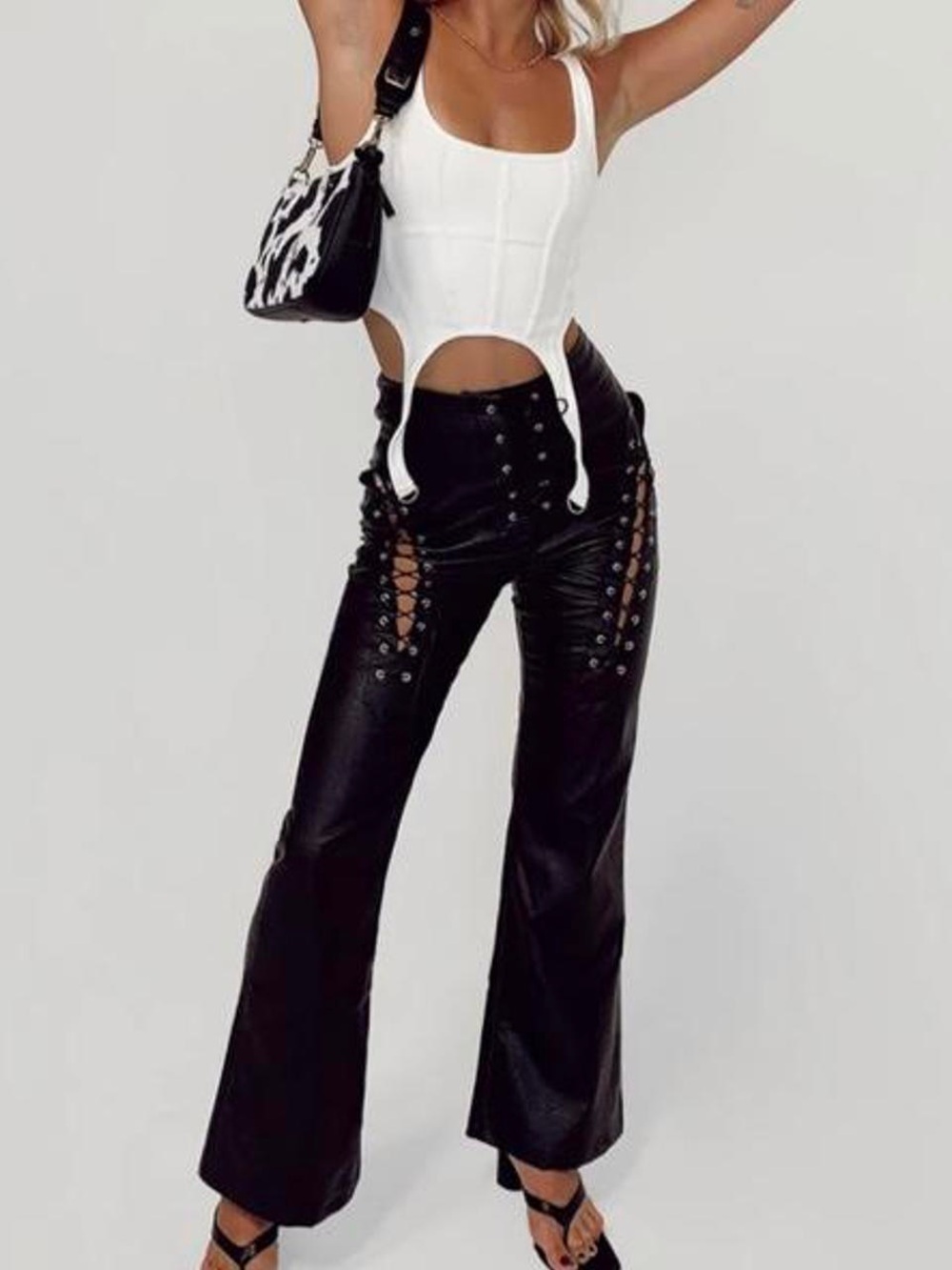 Princess Polly Women's Black Trousers - Picture 2 of 6